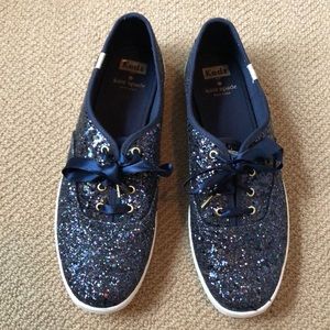 Keds x Kate Spade Navy Glitter Sneakers